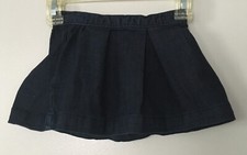 Baby Gap Girl's Denim Jean Skirt Sz 12-18 Mos Pleated Elastic Backed Waist
