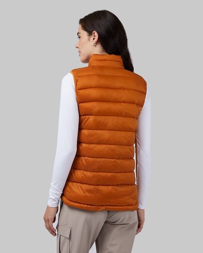 32 Degrees WOMEN'S LIGHTWEIGHT POLY-FILL PACKABLE VEST Pumpkin Spice Sz L - Picture 3 of 5