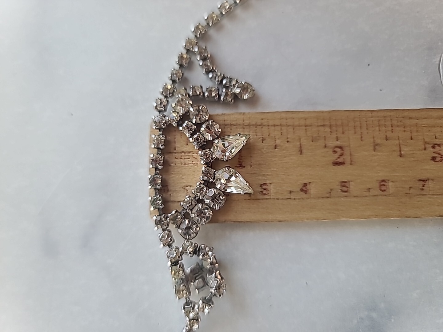 Prong Set Clear Rhinestone Adjustable Choker Neck… - image 10