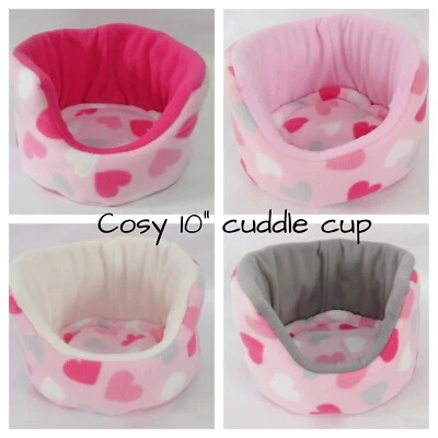 COZY PETS **WEICH UND GEMÜTLICH**10 ZOLL **MEERSCHWEINCHENBETT ** FLEECE KUSCHELBECHER, GEMÜTLICH