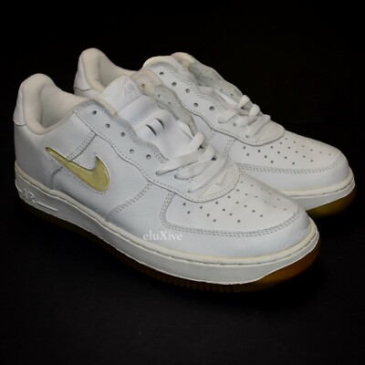 NWT 2002 Nike Air Force 1 JSW Jewel Swoosh White Leather 11.5 W