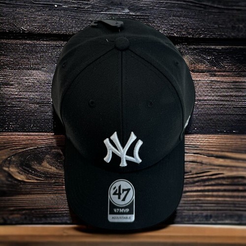 47 MARCAS Licencia Oficial Yankees MVP Gorra Negra Ajustable MLB Unisex Sombrero - Imagen 6 de 19