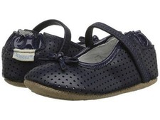 NIB Robeez Shoes Mini Shoez Graceful Gracie Navy Blue 3-6m 6-9m 2 3
