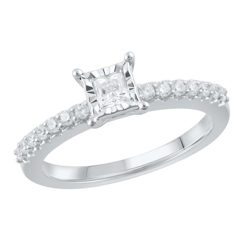 Unique Moments Engagement Ring Lab Grown 0.75ct Diamond 10k  display picture 2