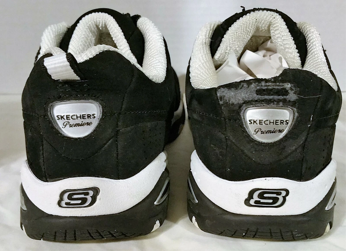 Skechers Sport Premium Black Suede Pull Slip On Sneakers SN11180
