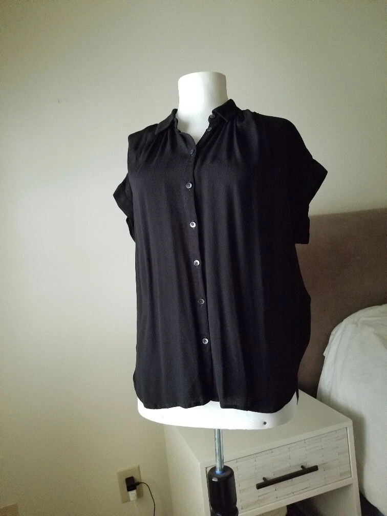 madewell central shirt black