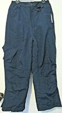 ATHLETECH UNISEX NAVY SNOW SKI INSULATED PANTS ZIP AT THE ANKLES SIZE L 10/12