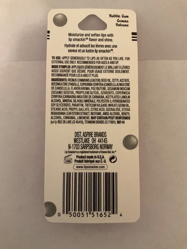 Aspire Bubble Gum Lip Smacker Lip Gloss Balm 0.14 oz. Sealed Unused - Picture 2 of 2