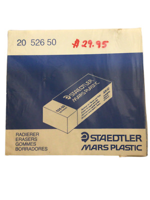 Vintage Staedtler Mars Erasers for Graphite #526 50 (Box of 20)