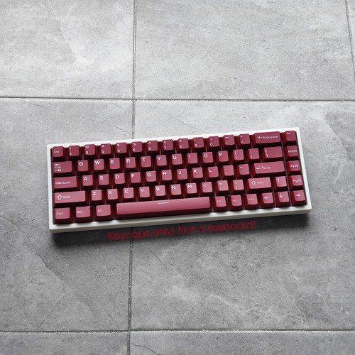 Deep Red PBT Doubleshot 125 Keycaps Set Cherry Profile for Mechanical Keyboard - Picture 5 of 13