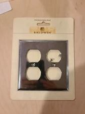 Baldwin Switch Plate Polished Chrome Classic Double Duplex Brass 4771-260-CD