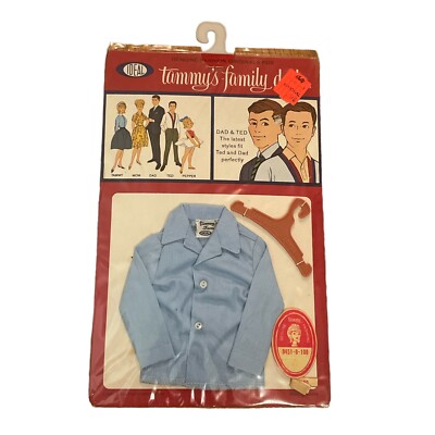 Vintage Ideal TAMMY Family DAD Ted Clothes Doll Outfit #9451-6 SHIRT Light BLUE