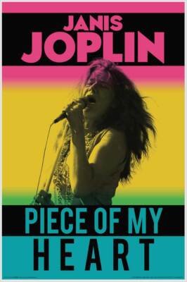 Janis Joplin Piece of My Heart Poster - 24.5in x 36.5in - Laminated