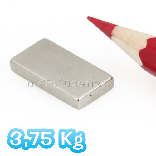 10 CALAMITE magneti 20x10x3 mm magnete calamita NEODIMIO - Attrazione: 3,75 Kg - Picture 2 of 4