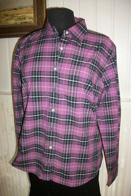Chemisier Manches Longues écossais Mauve - Marque MISE AU GREEN - Taille 3 - Occasion Très Bon état