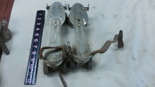 Vintage Union Hardware Co. Metal Roller Skates With Leather Straps 2