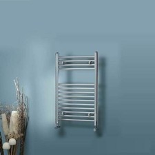 600mm Straight Chrome Heated Bathroom Towel Rail Radiator Towel Rad 