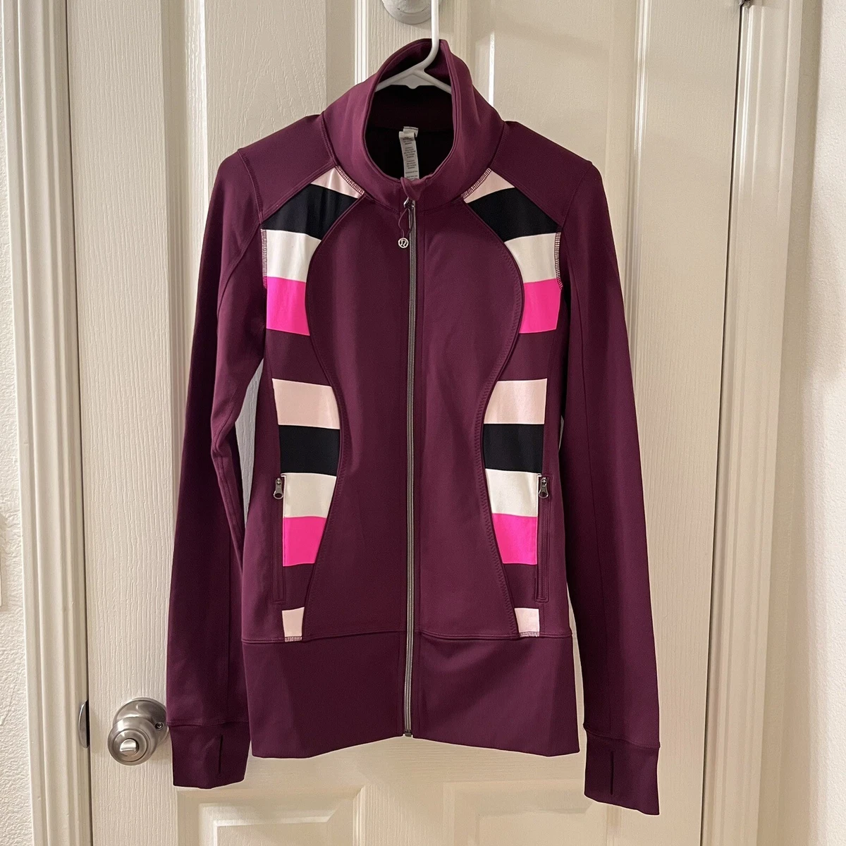 Lululemon Purple Striped Activewear Jackets for Women | Updated