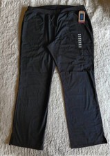 Cherokee WorkWear Women's Pull On Cargo Scrub Pants Black Elastic Waist Pockets