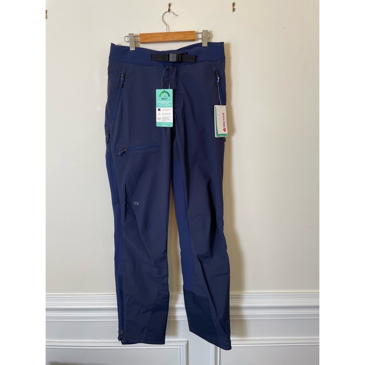 Marmot NWT Rom Gore Tex Infinium Bib Snow Ski Pants Arctic Navy
