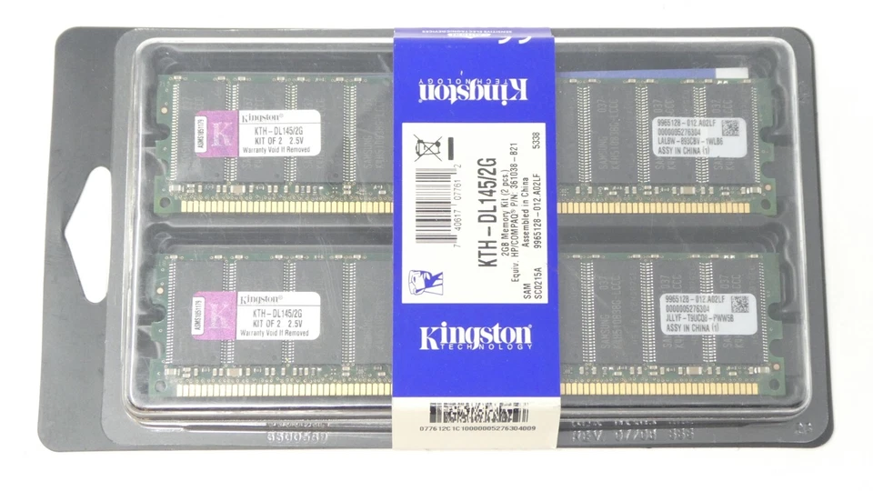 KTH-DL145/2G  Kingston 2GB Kit (2x1GB) RDIMM 184-Pin Server Memory RAM - Image 2 of 4