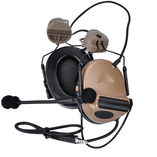 WADSN Softair Comtac II Schnellhelm Headset Geräuschunterdrückung Jagd U94PTT - Bild 10 von 22