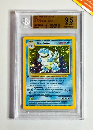 Pokemon BGS 9.5 Blastoise Holo 1st Edition Dutch Base Set #2