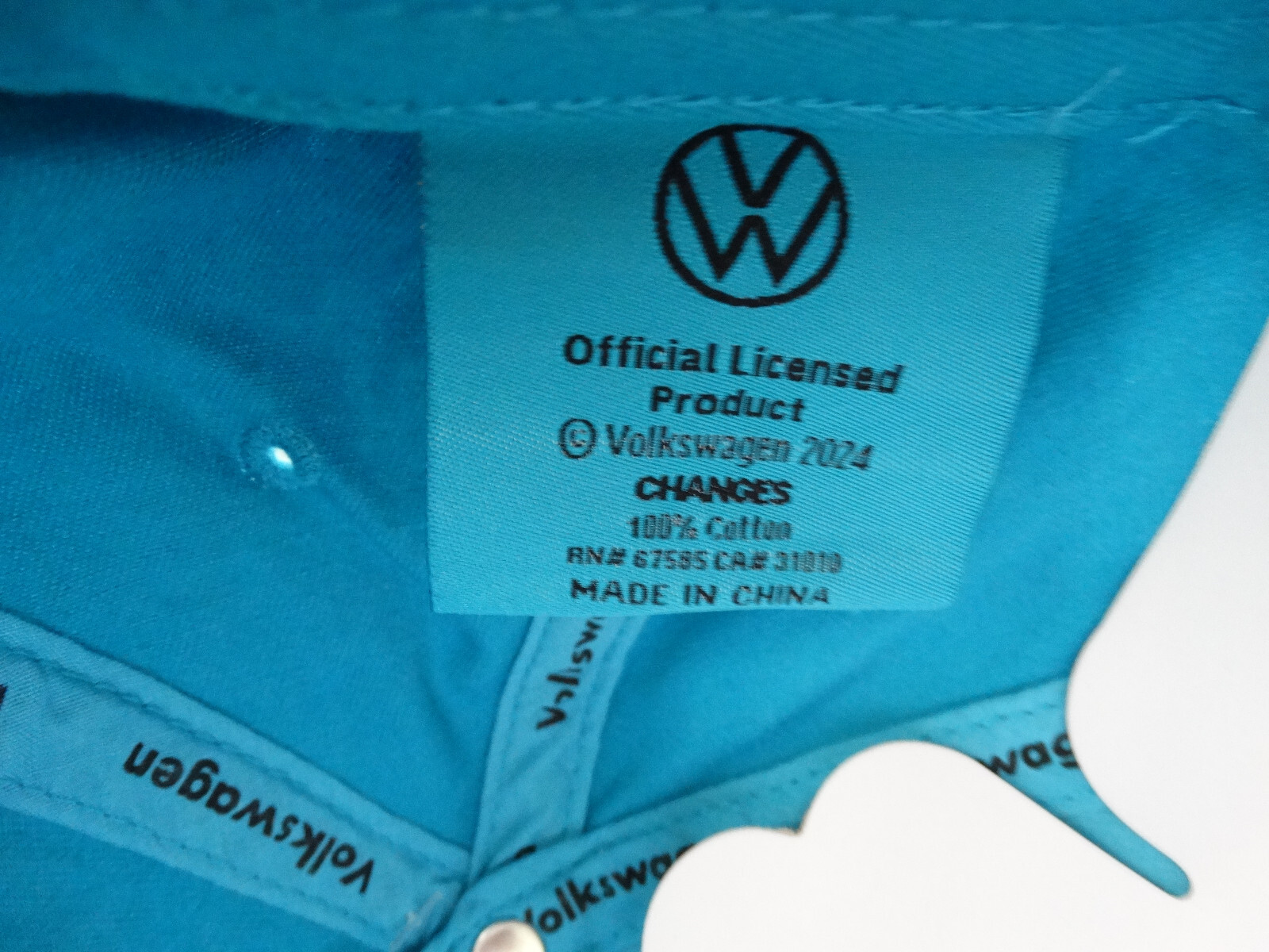 Volkswagen VW Turquoise Licensed Brand New Hat