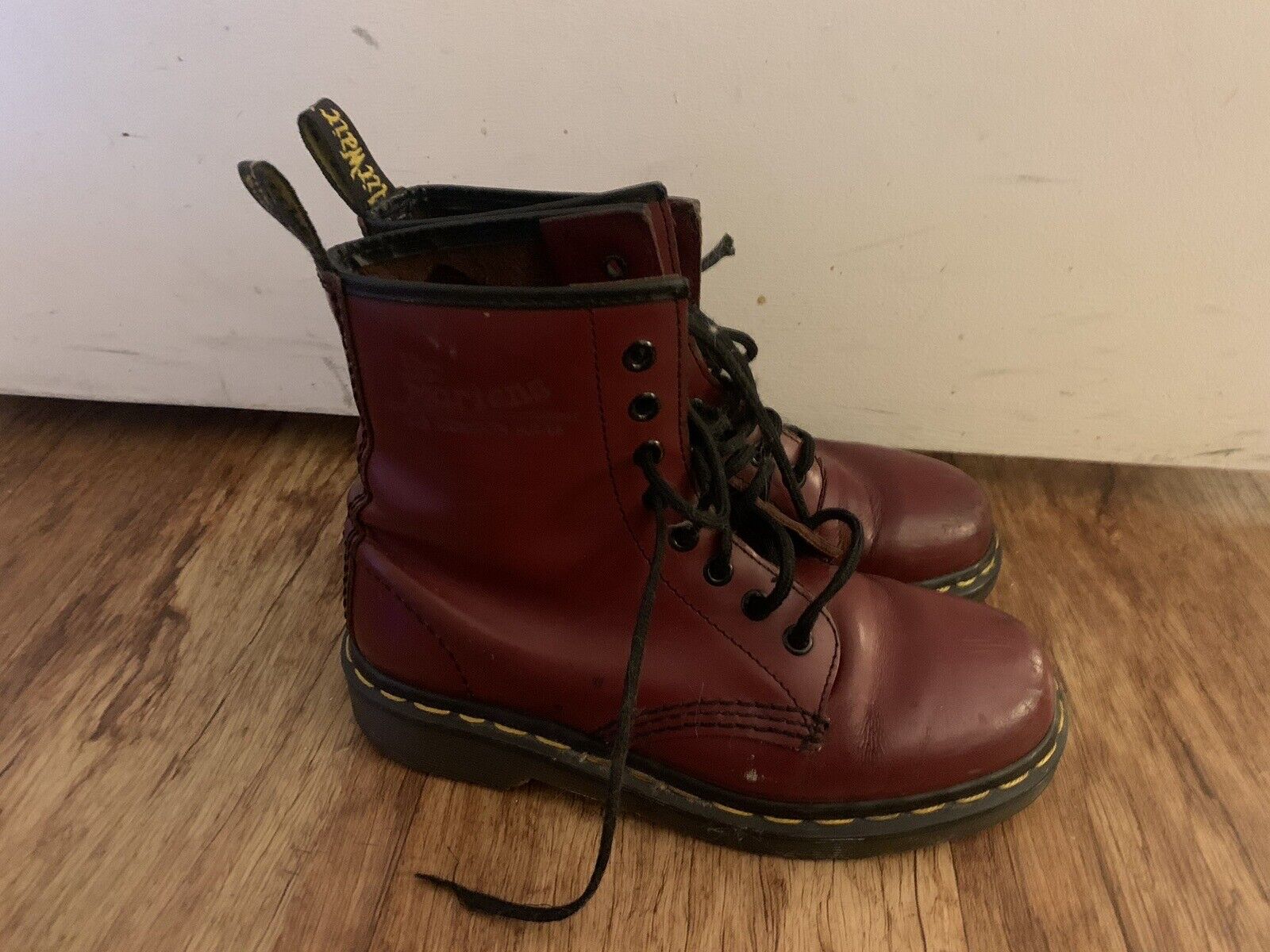 Doc Martens Women's Boots Cherry Red Maroon SIZE 6 - image 2
