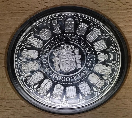 1989 Spain 500th Anniversary Discovery Of The Americas 7 Coin Silver Pesetas Set - Picture 8 of 14