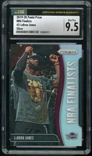LeBRON JAMES 2019-20 Panini Prizm NBA Finalists #3 Silver Prizm Cavs CSG 9.5