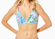 Lilly Pulitzer Tasi Tie Back Bikini Top Multi Wish You Were Here Size 0