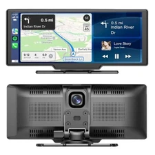 Portable 10"Car Stereo Wireless Carplay Android Auto Player Multimedia Bluetooth