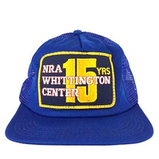 Vtg NRA Whittington Center 15 years Patch Cap Mesh USA Snap Back Trucker Dad Hat