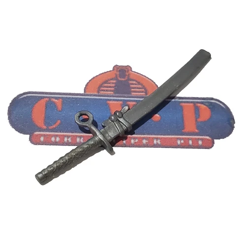 GI Joe BUDO SWORD original 1988 Samurai silver gray accessory weapon part