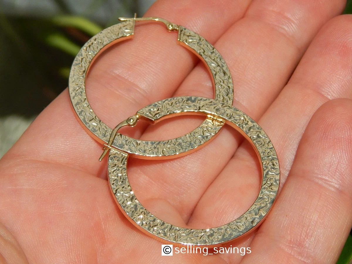 14k gold outlet leverback hoop earrings