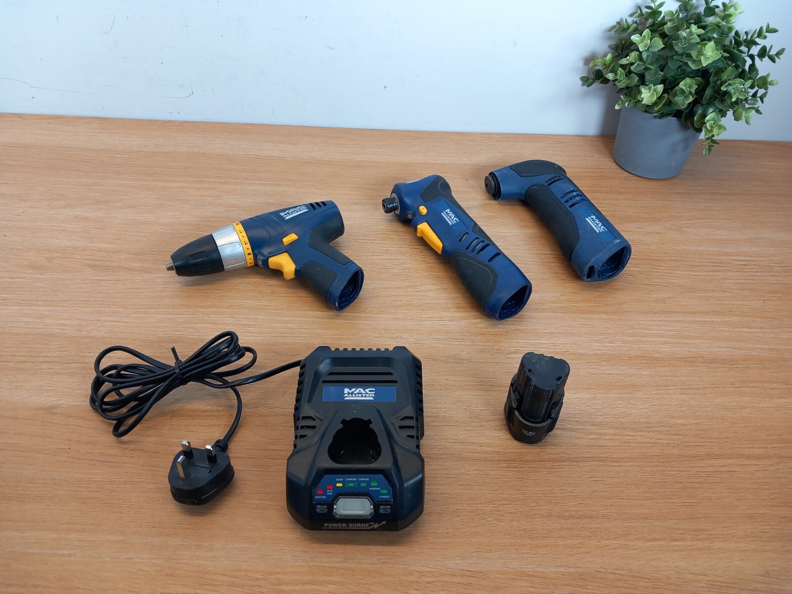 MacAllister 10.8v Cordless Tool Set Inc Drill , Angle Impact Driver