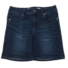 Seven7 Jean Shorts Dark Wash Size 6 Women's