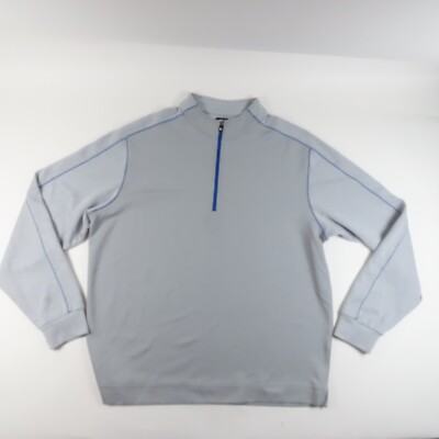 Pull 1/4 Zip Footjoy Pour Homme Taille XL – Coupe-vent Gris Pour Le Golf