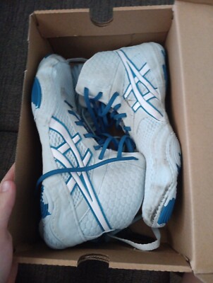Asics Matblazer Light Blue Lightweight Wrestling Boxing Shoes Women's 10