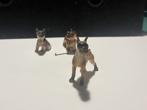 Vintage handbemalter Boxer mit Welpen Keramik wunderschön - Bild 2 von 8
