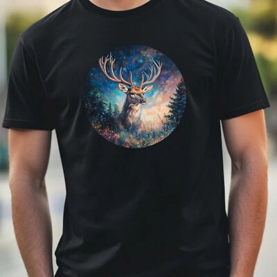 Herren T-Shirt Reh Porträt Motiv Baumwolle GrößeXS bis 5XL
