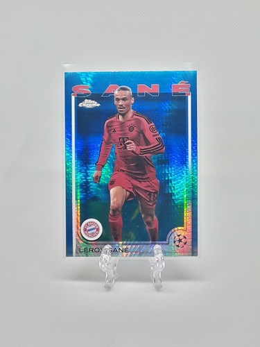 2025 Topps Chrome UEFA #141 Blue Refractor Leroy Sane 072/150 Soccer Munchen