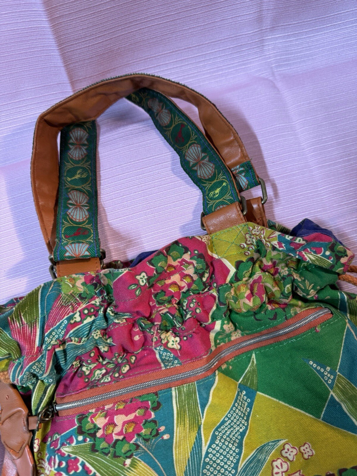Loop Drawstring Tropical Bag Expandable - image 3