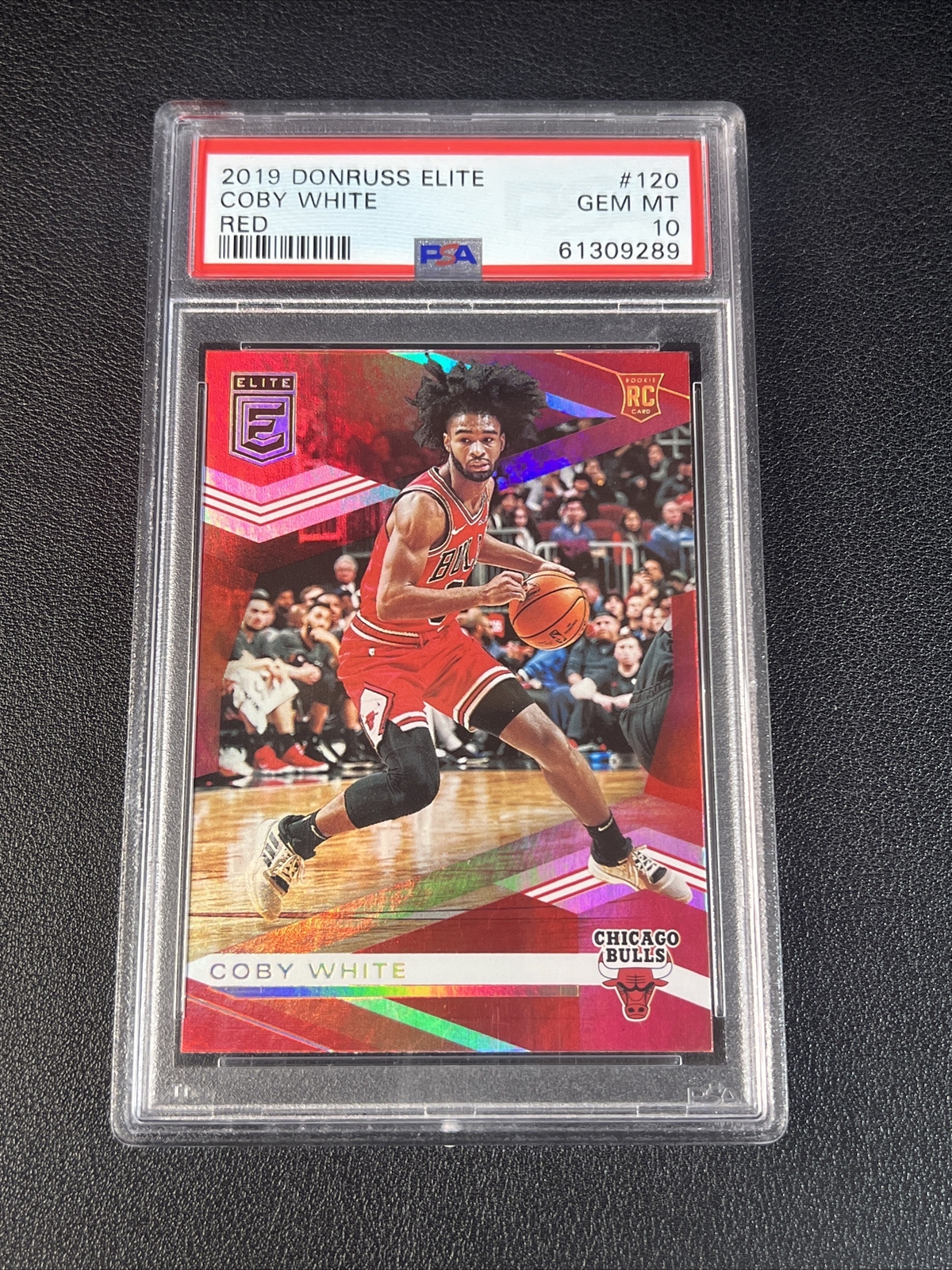2019 Panini Donruss Elite Coby White #120 Red Rookie PSA 10 Gem Mint Bulls RC