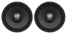 2) Rockville RM104PRO 10" 1200 Watt 4-Ohm SPL Car Midrange Mid-Bass Pro Speakers