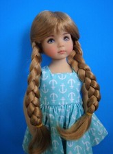 Dark blonde wig with long braids Size 8 for Effner Little Darling doll HTF