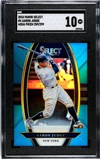 2018 Panini Select #4 Aaron Judge AQUA PRIZM /299 SGC 10 GEM MINT