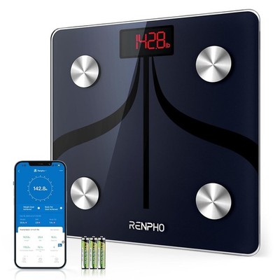 RENPHO Smarte Körperfettwaage, Bluetooth Personenwaage Hochpräzise Wiegung