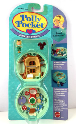 1993 Polly Pocket- Princess Polly's Woodland Realm- Jeweled Forest- Bluebird